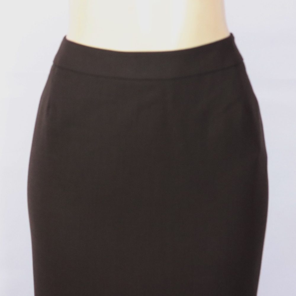 BRAND NEW WORTH BROWN WOOL CREPE PENCIL SKIRT 18 - Picture 2 of 6
